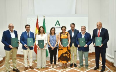 Anthony Bermúdez firma el convenio con la Junta de Andalucía para la construcción de la EDAR Málaga Norte