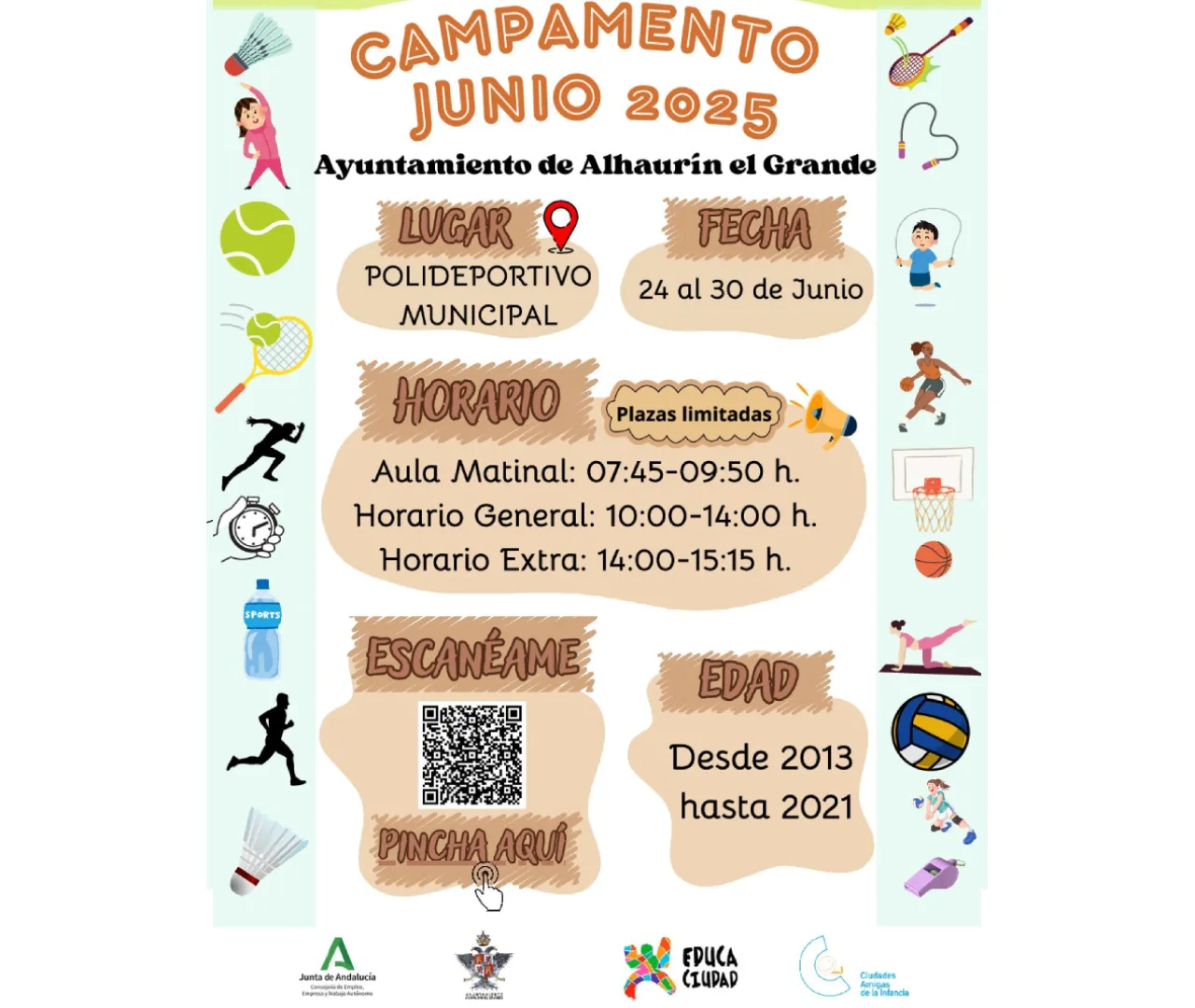 campamento del 24 al 30 junio