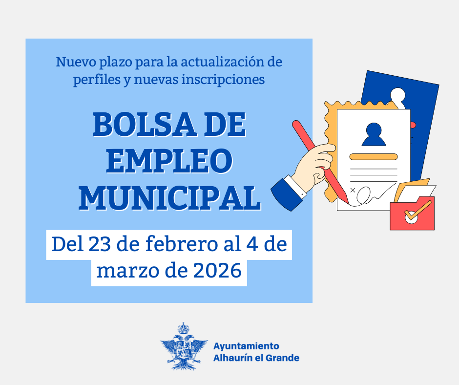 La Bolsa de Empleo Municipal reabre el plazo de inscripción del 23 de febrero al 4 de marzo