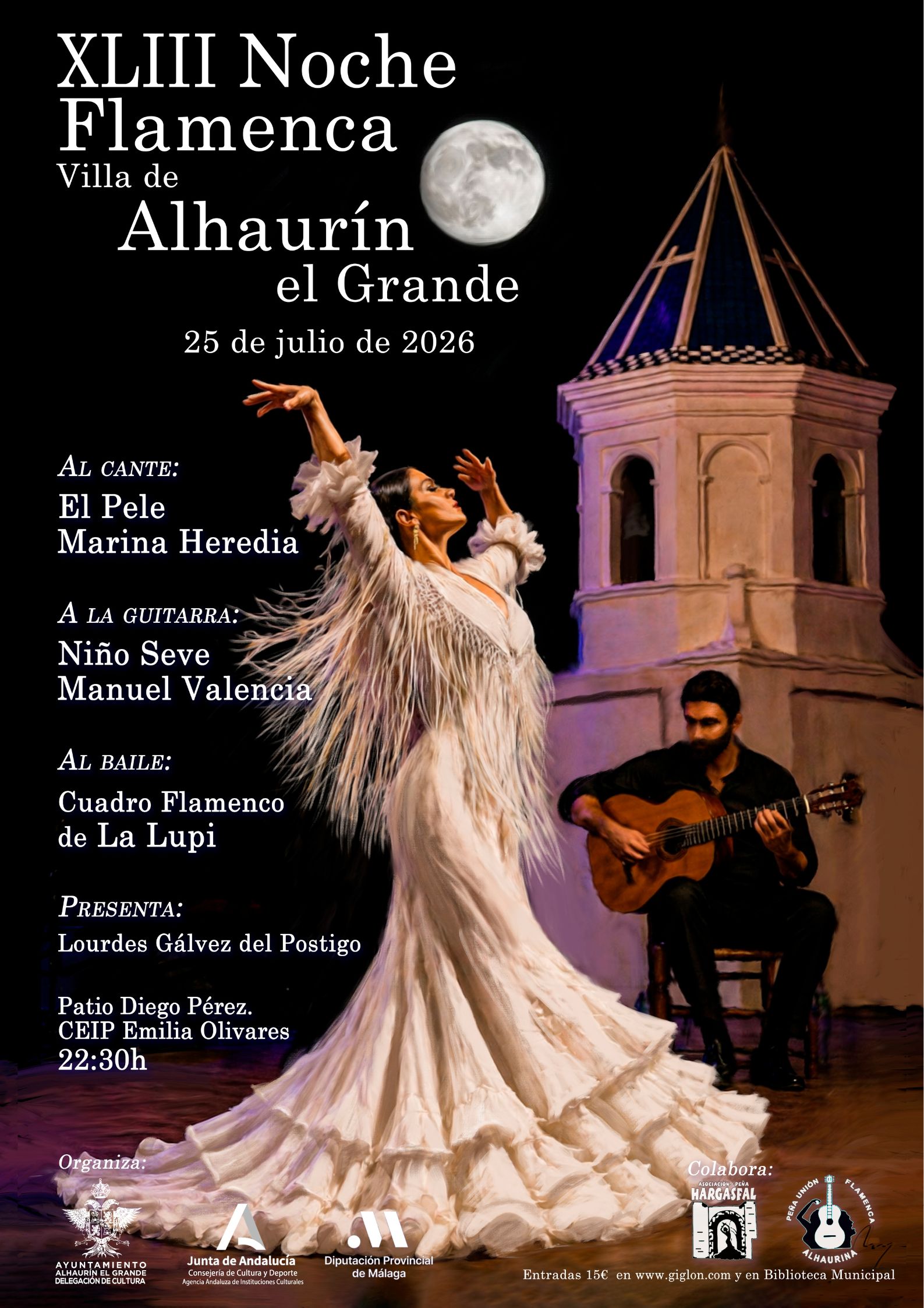 XLIII Noche Flamenca en Alhaurín el Grande reúne a El Pele, Marina Heredia y La Lupi